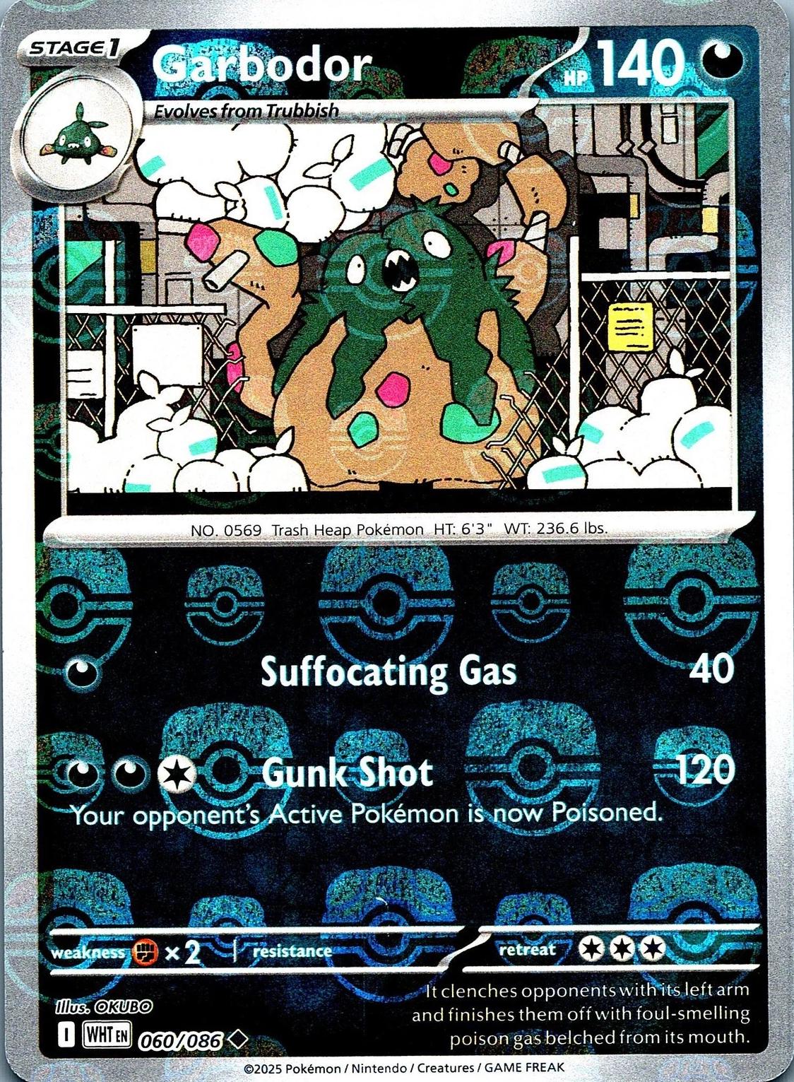 White Flare Garbodor [Master-Ball] Pokémon card